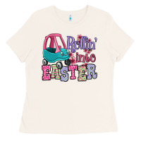 Bone Easter Day Rollin into Easter toddler car Ladies Tee - OliviaCreatesArt