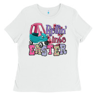 Easter Day Rollin Into Easter Toddler Car Ladies Tee | Teevron