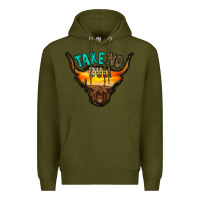 Army Green take no bull Premium Hoodie - RacoonDesign