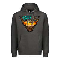 Charcoal Heather take no bull Premium Hoodie - RacoonDesign