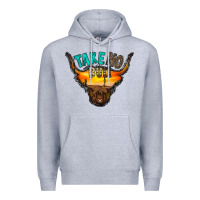 Heather Grey take no bull Premium Hoodie - RacoonDesign