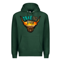 Sports Green take no bull Premium Hoodie - RacoonDesign
