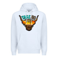 White take no bull Premium Hoodie - RacoonDesign