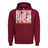 Burgundy cafecito y chisme Zipper Hoodie - JahusDesignShop