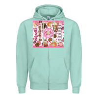 Seafoam cafecito y chisme Zipper Hoodie - JahusDesignShop