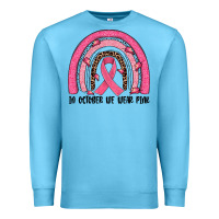 Ocean Blue in october we wear pink rainbow Premium Sweatshirt - JahusDesignShop