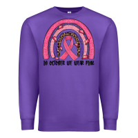 Purple in october we wear pink rainbow Premium Sweatshirt - JahusDesignShop