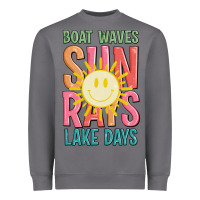 Storm boat waves sun rays lake days Heavyweight Sweatshirt - JahusDesignShop
