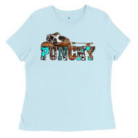 Baby Blue western cowboy hat punchy Ladies Tee - OliviaCreatesArt