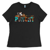 Black western cowboy hat punchy Ladies Tee - OliviaCreatesArt