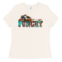Bone western cowboy hat punchy Ladies Tee - OliviaCreatesArt