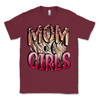 Burgundy Mom of Girls Mother's Day Classic Tee - CowGirlArtShop