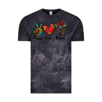Cloud Black peace love bison Vintage Tee - RanaPortraitStore