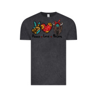 Vintage Black peace love bison Vintage Tee - RanaPortraitStore