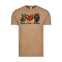 Vintage Coffee peace love bison Vintage Tee - RanaPortraitStore