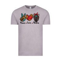 Vintage Zinc peace love bison Vintage Tee - RanaPortraitStore