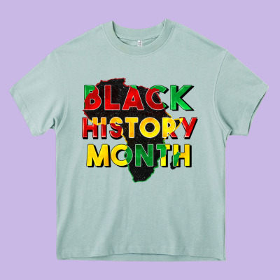 Black History Month Heavy Core Tee Designed By Cowgirlartshop