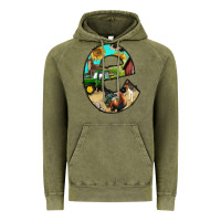 Vintage Olive farm life alphabet lowercase letters e Vintage Hoodie - BundleAndBundleShop