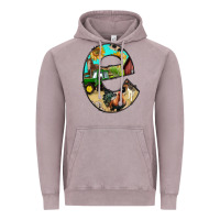 Vintage Zinc farm life alphabet lowercase letters e Vintage Hoodie - BundleAndBundleShop