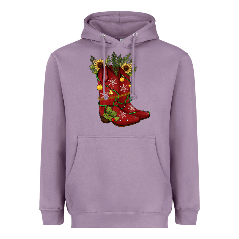 Christmas Boots Heavyweight Hoodie by JahusDesignShop | Teevron