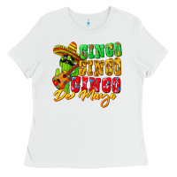 White Cinco cinco de mayo Ladies Tee - FaDigitalArtStudio