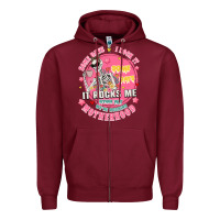 Burgundy funny motherhood Zipper Hoodie - JahusDesignShop