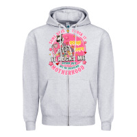 Heather Grey funny motherhood Zipper Hoodie - JahusDesignShop