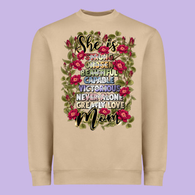 She Is Mom Heavyweight Sweatshirt Designed By Jahusdesignshop