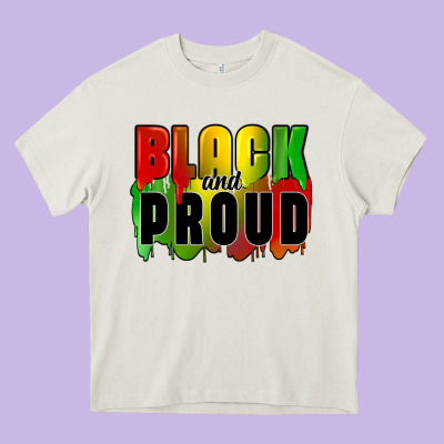 Black And Proud Heavy Core Tee Designed By Cowgirlartshop
