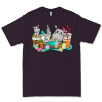 Plum Easter Hippopotamus coffee cups Easter Day Premium Tee - CowGirlArtShop