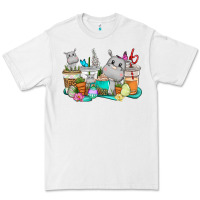 White Easter Hippopotamus coffee cups Easter Day Premium Tee - CowGirlArtShop