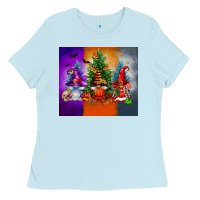 Baby Blue halloween gnomes Ladies Tee - FaDigitalArtStudio