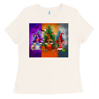 Bone halloween gnomes Ladies Tee - FaDigitalArtStudio