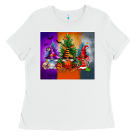 White halloween gnomes Ladies Tee - FaDigitalArtStudio