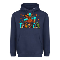 Navy thankful turkey Heavyweight Hoodie - JahusDesignShop