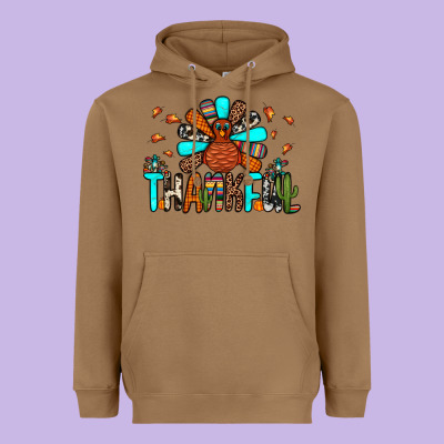 Thankful Turkey Heavyweight Hoodie Designed By Jahusdesignshop