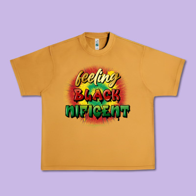 Feeling Blacknificent Urban Heavy Tee Designed By Fadigitalartstudio