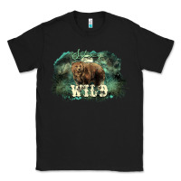 Black Stay wild night Grizzly Bear Classic Tee - HowdyJamesFarm