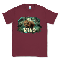 Burgundy Stay wild night Grizzly Bear Classic Tee - HowdyJamesFarm