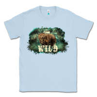 Dusty Blue Stay wild night Grizzly Bear Classic Tee - HowdyJamesFarm