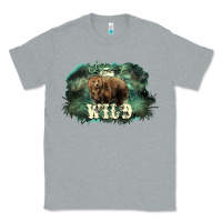 Heather Grey Stay wild night Grizzly Bear Classic Tee - HowdyJamesFarm