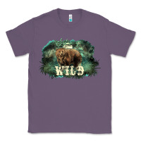 Lavender Stay wild night Grizzly Bear Classic Tee - HowdyJamesFarm