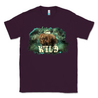 Plum Stay wild night Grizzly Bear Classic Tee - HowdyJamesFarm