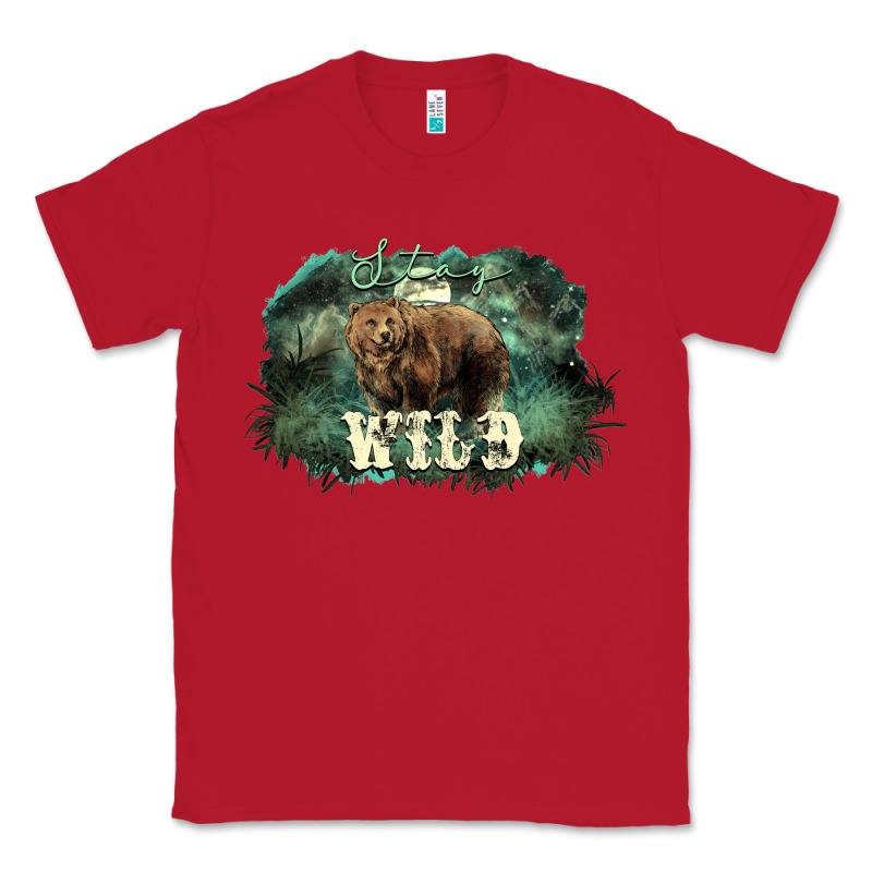Stay Wild Night Grizzly Bear Classic Tee by HowdyJamesFarm | Teevron