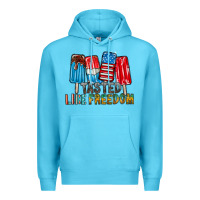 Ocean Blue tasted like freedom Premium Hoodie - RacoonDesign