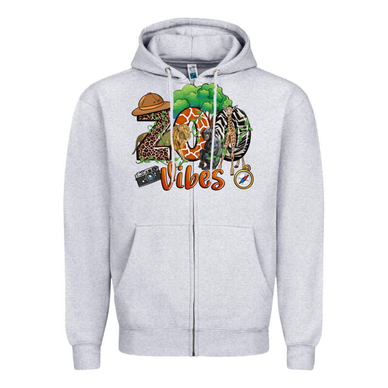 Zoo Vibes Zipper Hoodie by JahusDesignShop | Teevron