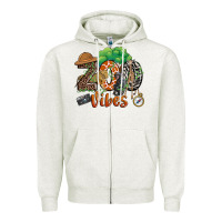 Oatmeal Heather zoo vibes Zipper Hoodie - JahusDesignShop