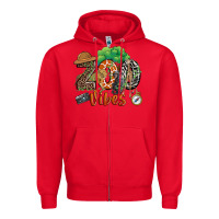 Red zoo vibes Zipper Hoodie - JahusDesignShop