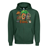 Sports Green zoo vibes Zipper Hoodie - JahusDesignShop
