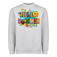 Heather Grey hello summer Heavyweight Sweatshirt - JahusDesignShop